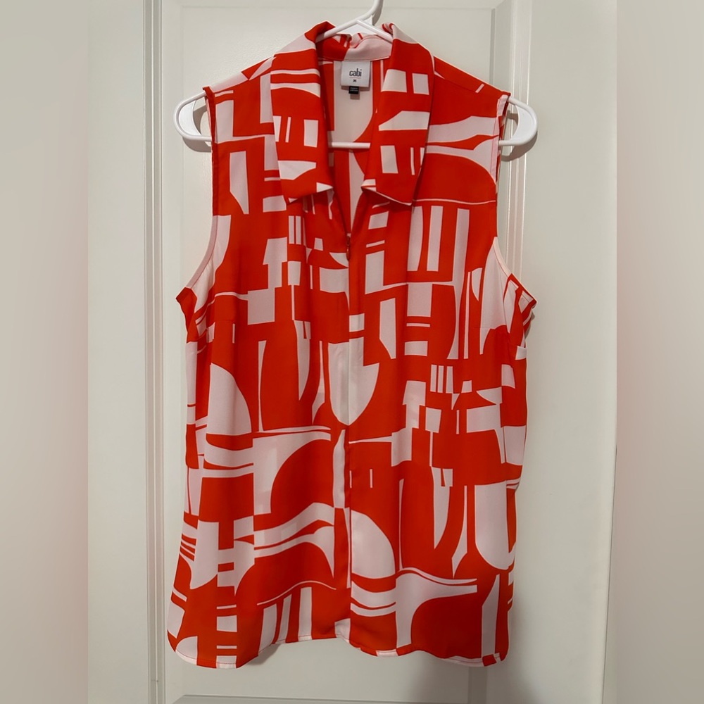 Cabi Orange Blouse Sz M
